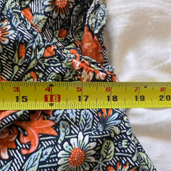 By Anthropologie Astrid Boho Paisley Floral Tunic Mini Dress-S Babydoll - Picture 9 of 10